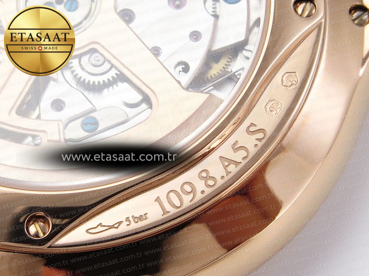 Jaeger Lecoultre Master Ultra Thin Moon 1368420 RG ZF 1:1 Best Edition White Dial on Brown Leather Strap SA925 Super Clone V2 - Görsel 23
