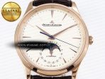 Jaeger Lecoultre Master Ultra Thin Moon 1368420 RG ZF 1:1 Best Edition White Dial on Brown Leather Strap SA925 Super Clone V2 - Görsel 4