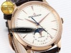 Jaeger Lecoultre Master Ultra Thin Moon 1368420 RG ZF 1:1 Best Edition White Dial on Brown Leather Strap SA925 Super Clone V2 - Görsel 5