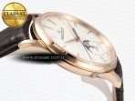 Jaeger Lecoultre Master Ultra Thin Moon 1368420 RG ZF 1:1 Best Edition White Dial on Brown Leather Strap SA925 Super Clone V2 - Görsel 9