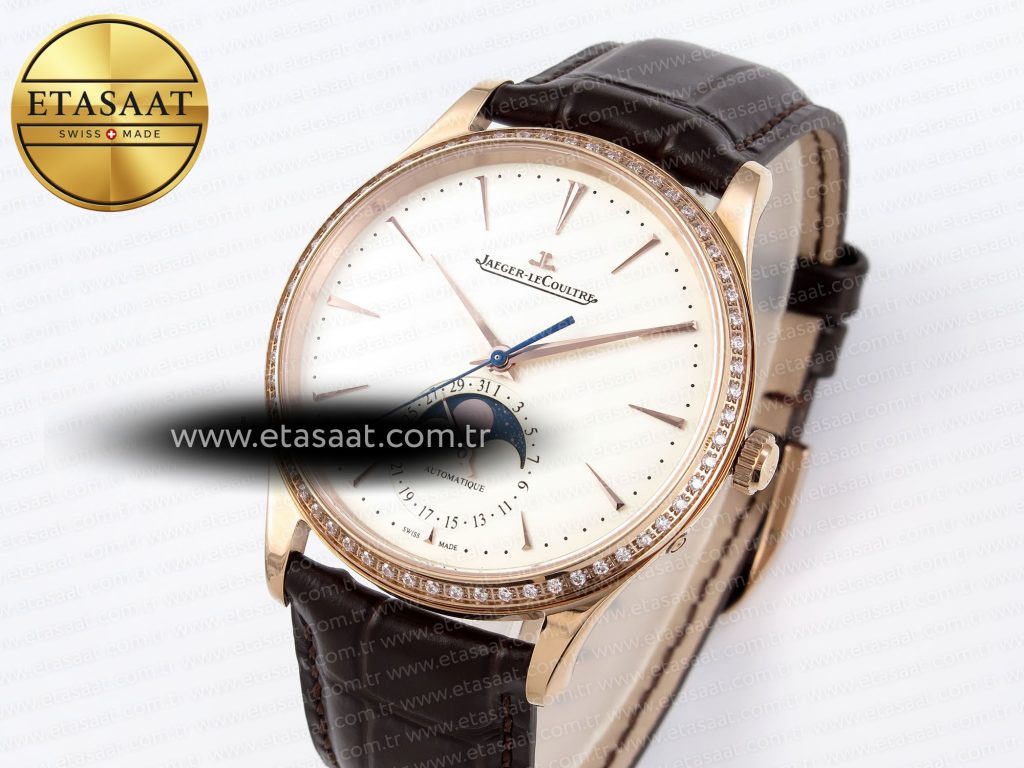 master ultra thin moon 1368420 rg zf 11 best edition white diamond dial on brown leather strap sa925 super clone v21