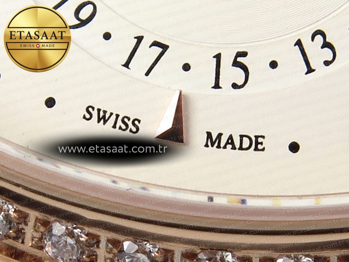 Jaeger Lecoultre Master Ultra Thin Moon 1368420 RG ZF 1:1 Best Edition White Diamond Dial on Brown Leather Strap SA925 Super Clone V2 - Görsel 11
