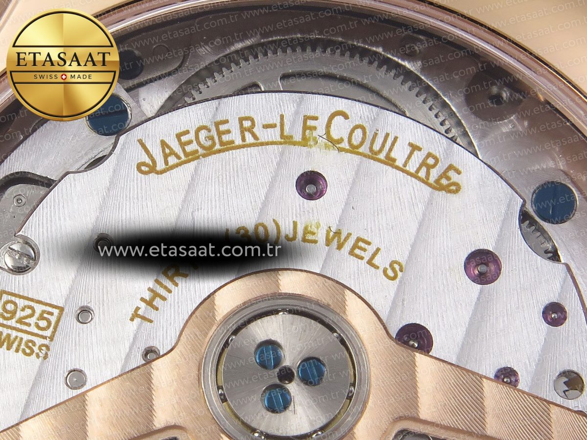 Jaeger Lecoultre Master Ultra Thin Moon 1368420 RG ZF 1:1 Best Edition White Diamond Dial on Brown Leather Strap SA925 Super Clone V2 - Görsel 17