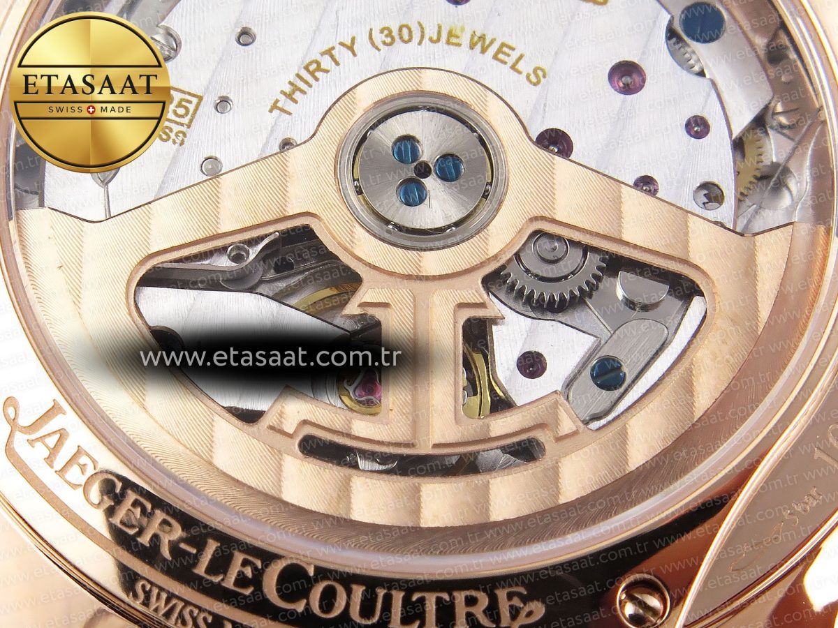 Jaeger Lecoultre Master Ultra Thin Moon 1368420 RG ZF 1:1 Best Edition White Diamond Dial on Brown Leather Strap SA925 Super Clone V2 - Görsel 18
