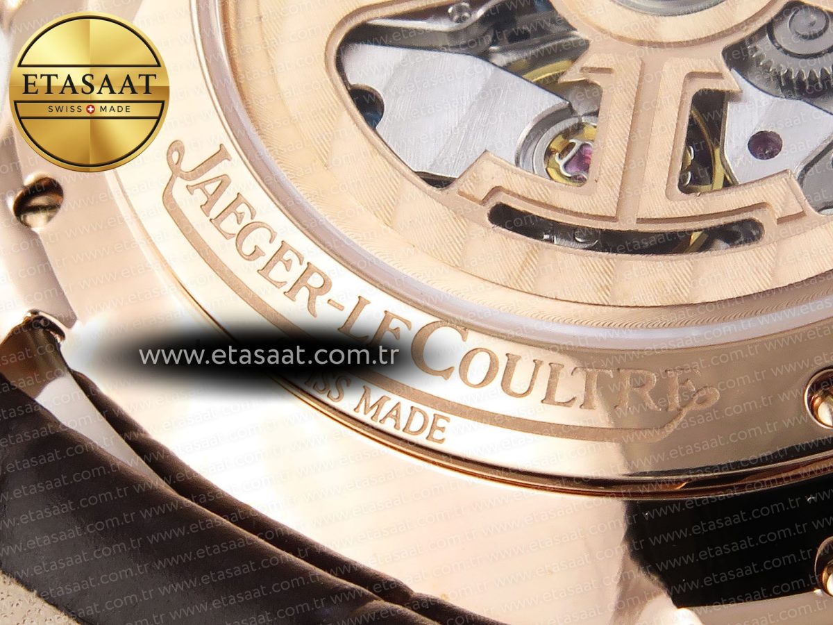 Jaeger Lecoultre Master Ultra Thin Moon 1368420 RG ZF 1:1 Best Edition White Diamond Dial on Brown Leather Strap SA925 Super Clone V2 - Görsel 23