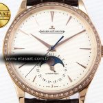 Jaeger-LeCoultre Master Ultra Thin Moon 1368420 RG ZF SA925 Eta Saat - Görsel 3 - 1:1 Süper Klon Saat