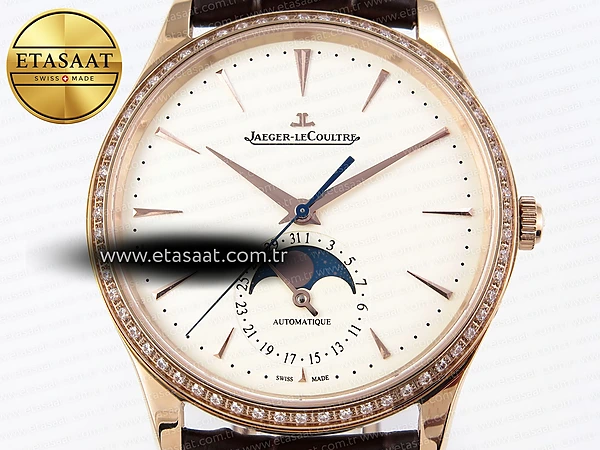 Jaeger-LeCoultre Master Ultra Thin 1368420 39mm Çikolata Kahve Kadran Rose Gold Kasa ZF Cal.925 Super Clone ETA – Ön Cephe Kadran ve Kasa Görünümü