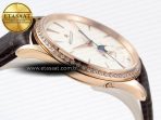 Jaeger Lecoultre Master Ultra Thin Moon 1368420 RG ZF 1:1 Best Edition White Diamond Dial on Brown Leather Strap SA925 Super Clone V2 - Görsel 9