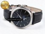 Jaeger Lecoultre Master Ultra Thin Moon 1368420 SS ZF 1:1 Best Edition Black Dial on Black Leather Strap SA925 Super Clone V2 - Görsel 6