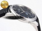 Jaeger Lecoultre Master Ultra Thin Moon 1368420 SS ZF 1:1 Best Edition Black Dial on Black Leather Strap SA925 Super Clone V2 - Görsel 9