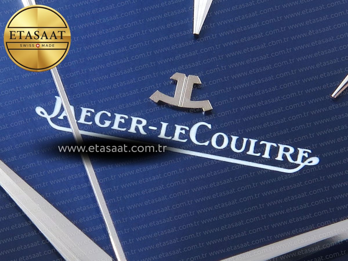Jaeger Lecoultre Master Ultra Thin Moon 1368420 SS ZF 1:1 Best Edition Blue Dial on Black Leather Strap SA925 Super Clone V2 - Görsel 10