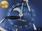 Jaeger Lecoultre Master Ultra Thin Moon 1368420 SS ZF 1:1 Best Edition Blue Dial on Black Leather Strap SA925 Super Clone V2 - Görsel 11