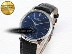 Jaeger Lecoultre Master Ultra Thin Moon 1368420 SS ZF 1:1 Best Edition Blue Dial on Black Leather Strap SA925 Super Clone V2 - Görsel 2
