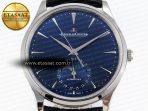 Jaeger Lecoultre Master Ultra Thin Moon 1368420 SS ZF 1:1 Best Edition Blue Dial on Black Leather Strap SA925 Super Clone V2 - Görsel 4