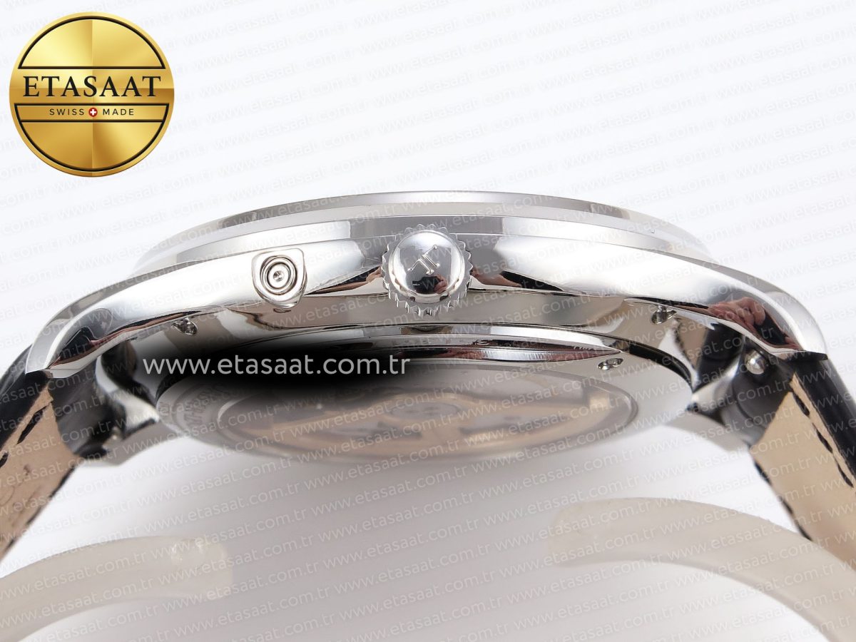 Jaeger Lecoultre Master Ultra Thin Moon 1368420 SS ZF 1:1 Best Edition White Dial on Black Leather Strap SA925 Super Clone V2 - Görsel 14