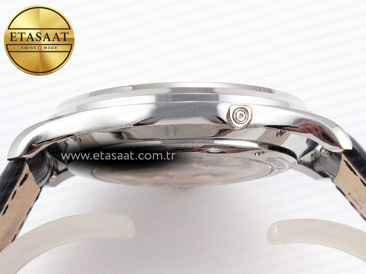 Jaeger Lecoultre Master Ultra Thin Moon 1368420 SS ZF 1:1 Best Edition White Dial on Black Leather Strap SA925 Super Clone V2 - Görsel 15