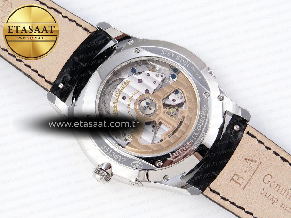 Jaeger Lecoultre Master Ultra Thin Moon 1368420 SS ZF 1:1 Best Edition White Dial on Black Leather Strap SA925 Super Clone V2 - Görsel 16