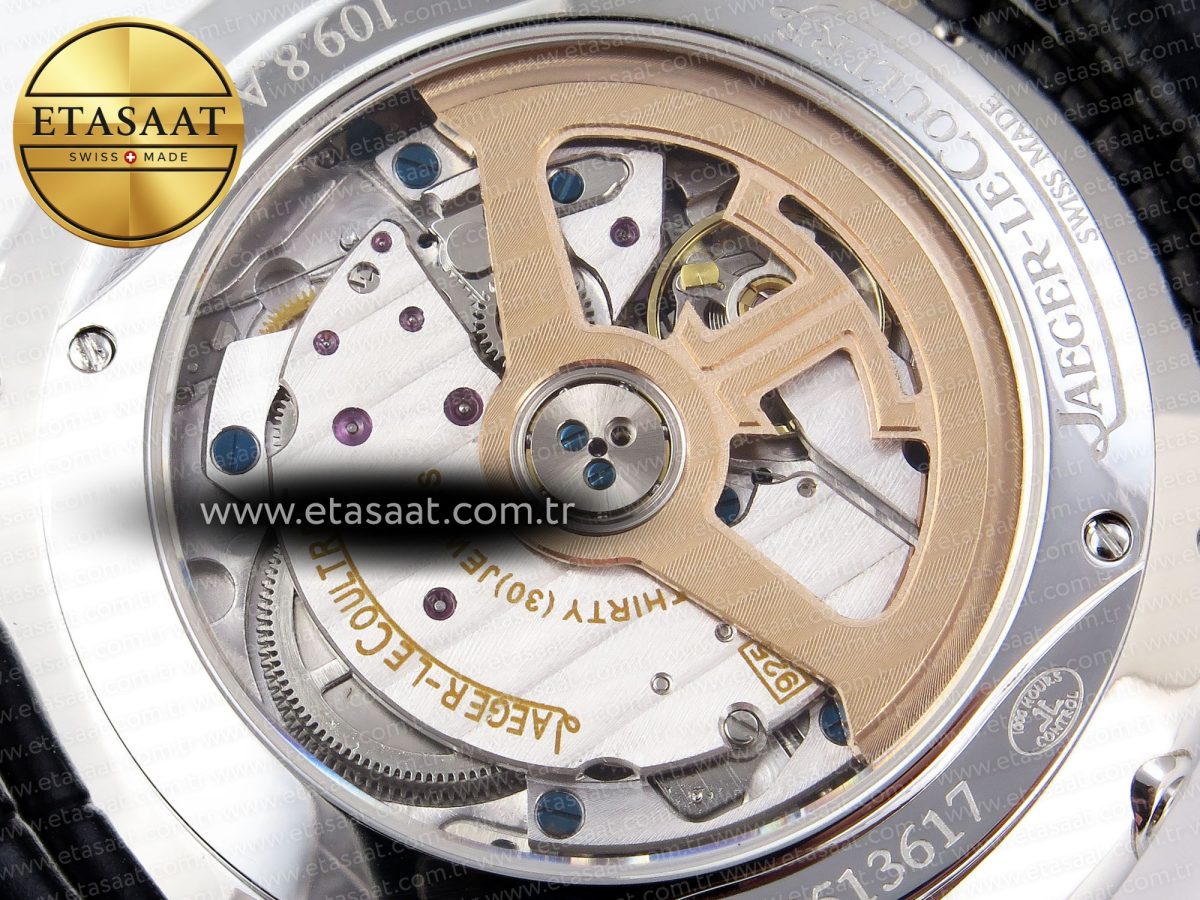 Jaeger Lecoultre Master Ultra Thin Moon 1368420 SS ZF 1:1 Best Edition White Dial on Black Leather Strap SA925 Super Clone V2 - Görsel 17