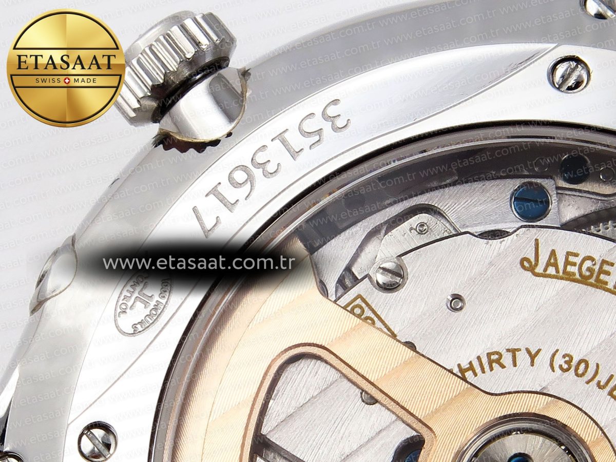 Jaeger Lecoultre Master Ultra Thin Moon 1368420 SS ZF 1:1 Best Edition White Dial on Black Leather Strap SA925 Super Clone V2 - Görsel 22