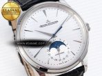 Jaeger Lecoultre Master Ultra Thin Moon 1368420 SS ZF 1:1 Best Edition White Dial on Black Leather Strap SA925 Super Clone V2 - Görsel 5
