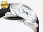 Jaeger Lecoultre Master Ultra Thin Moon 1368420 SS ZF 1:1 Best Edition White Dial on Black Leather Strap SA925 Super Clone V2 - Görsel 9