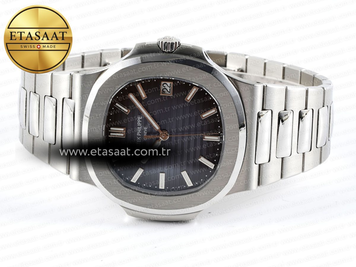 Patek Philippe  Nautilus 5711/1A PPF 1:1 Best Edition Blue Textured Dial on SS Bracelet 324CS V4 - Görsel 6
