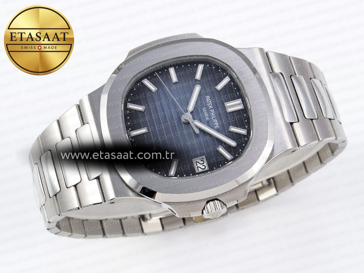 Patek Philippe  Nautilus 5711/1A PPF 1:1 Best Edition Blue Textured Dial on SS Bracelet 324CS V4 - Görsel 7