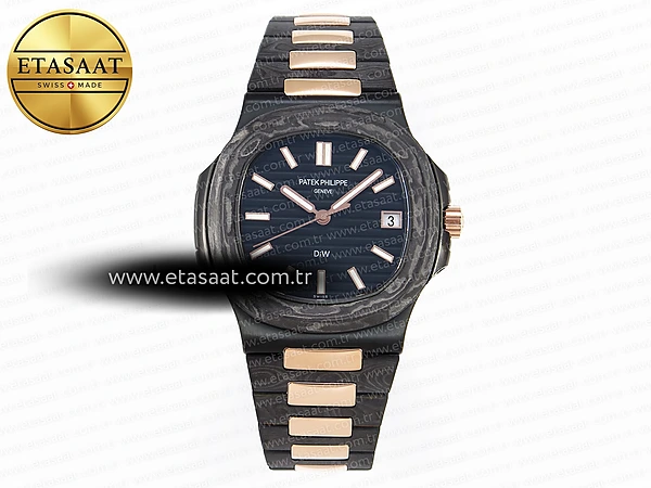 Patek Philippe Nautilus 5711 DIW Karbon Siyah 324CS Eta Saat - 1:1 Süper Klon Replika Saat