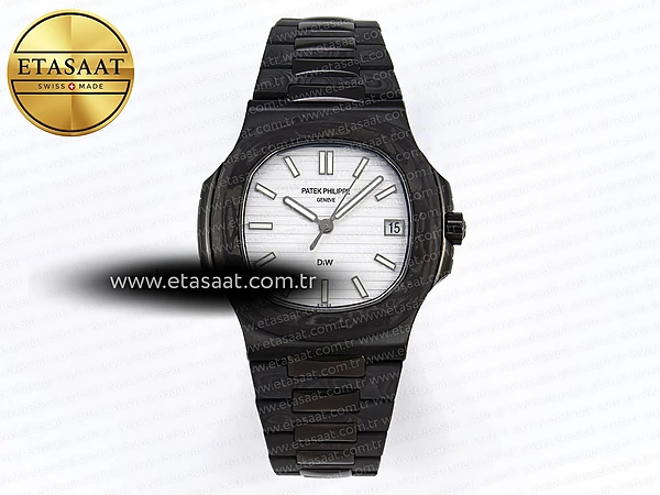 Patek Philippe Nautilus 5711 Gümüş Dokulu Kadran 324CS Eta Saat - 1:1 Süper Klon Replika Saat