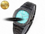 Patek Philippe Nautilus 5711  Tiffany Blue Textured Dial on Carbon/PVD 324CS - Görsel 2