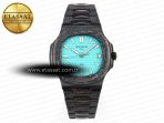 Patek Philippe Nautilus 5711  Tiffany Blue Textured Dial on Carbon/PVD 324CS - Görsel 3