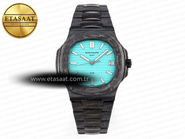 Patek Philippe Nautilus 5711 Tiffany Mavi Dokulu 324CS Eta Saat - Görsel 3 - 1:1 Süper Klon Saat