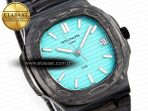 Patek Philippe Nautilus 5711  Tiffany Blue Textured Dial on Carbon/PVD 324CS - Görsel 5