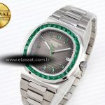 Patek Philippe NAUTILUS 5711 SS GRAY DIAL GREEN DIAMONDS 324CS