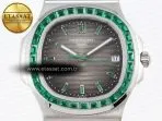 nautilus 5711 ss gpf 11 best edition gray dial green diamonds bezel on ss bracelet 324cs4
