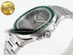 nautilus 5711 ss gpf 11 best edition gray dial green diamonds bezel on ss bracelet 324cs8