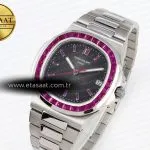 nautilus 5711 ss gpf 11 best edition gray dial purple diamonds bezel on ss bracelet 324cs1