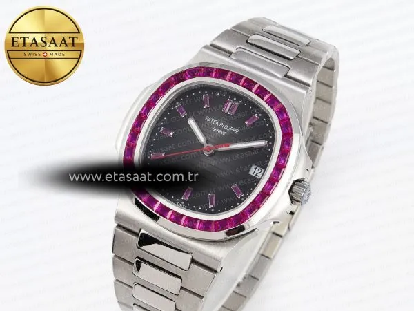 nautilus 5711 ss gpf 11 best edition gray dial purple diamonds bezel on ss bracelet 324cs2
