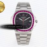 Patek Philippe Nautilus 5711 Gri Kadran Mor 324CS Eta Saat - Görsel 3 - 1:1 Süper Klon Saat