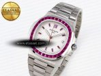 Patek Philippe NAUTILUS 5711 SS WHITE DIAL PURPLE DIAMONDS 324CS