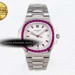 Patek Philippe Nautilus 5711 Beyaz Kadran Mor 324CS Eta Saat - Görsel 3 - 1:1 Süper Klon Saat