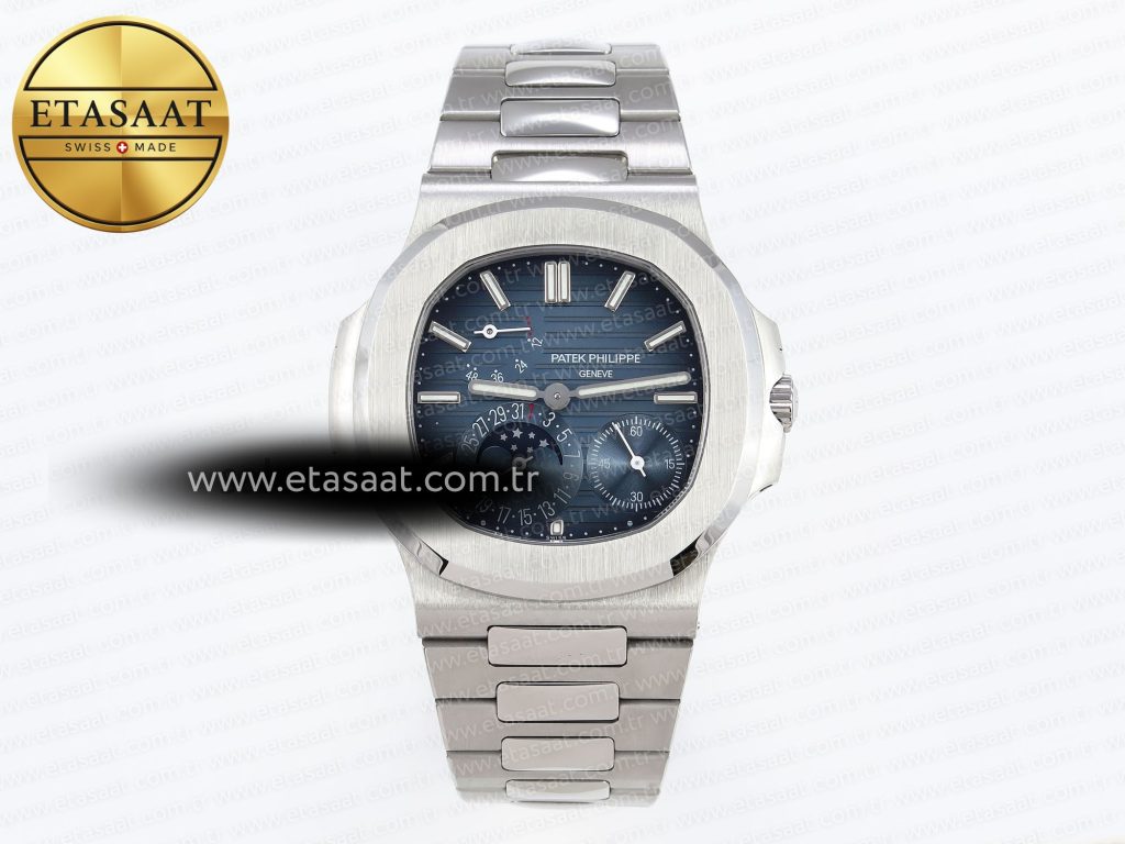 Patek Philippe Nautilus 5712 Mavi Kadran A240 Eta Saat - Görsel 3 - 1:1 Süper Klon Saat