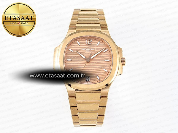 Patek Philippe Nautilus 7118 Kadın RG PPF Pembe Altın 324CS Eta Saat - 1:1 Süper Klon Replika Saat