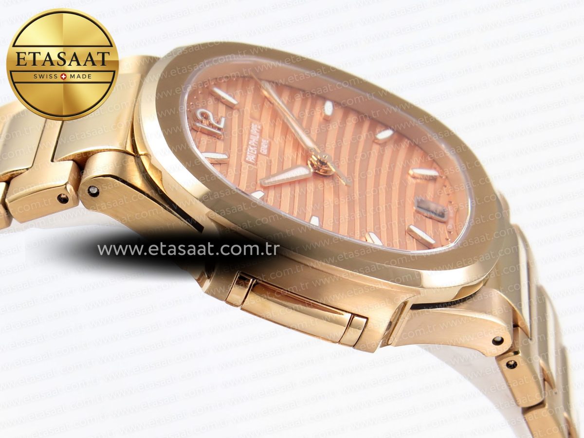 Patek Philippe NAUTILUS 7118 LADIES RG PPF 1:1 BEST EDITION RG DIAL ON RG BRACELET 324CS - Görsel 9