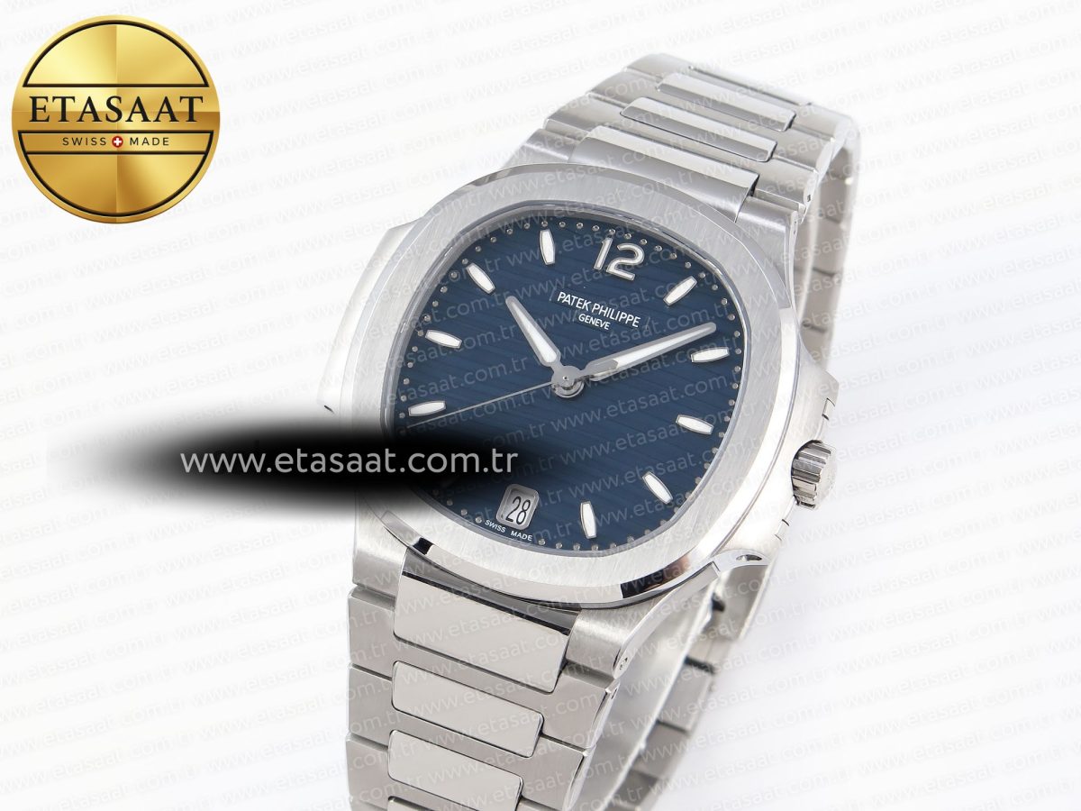 Patek Philippe NAUTILUS 7118 LADIES SS PPF 1:1 BEST EDITION BLUE DIAL ON SS BRACELET 324CS - Görsel 2