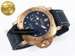 pam1074 w bronzo vsf 11 best edition blue dial on blue calfskin strap p 900 clone7