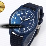 pilots watch laureus blue ceramic iw328101 zf 11 best edition on blue nylon strap a321111