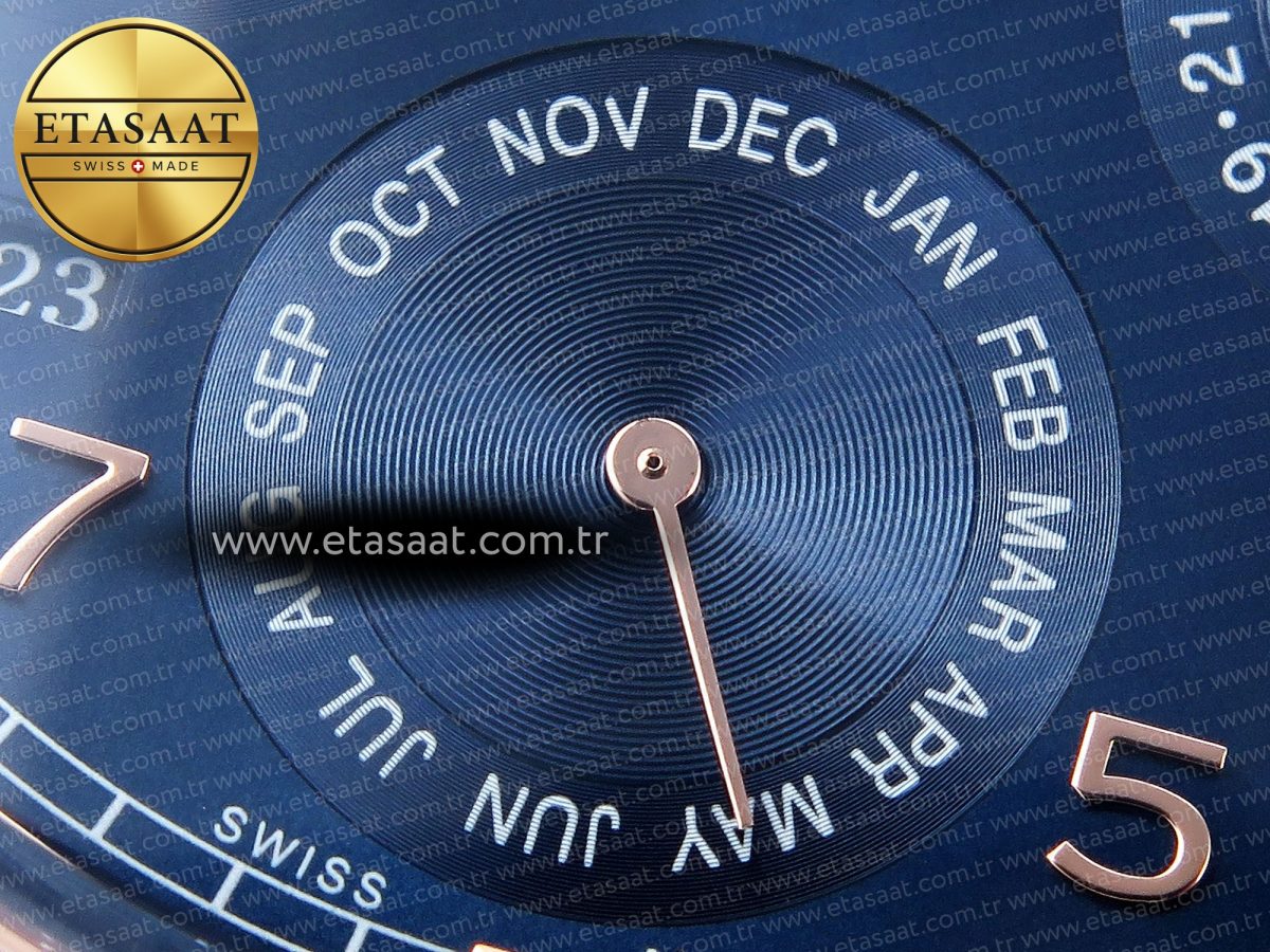 IWC PORTUGIESER PERPETUAL CALENDAR RG 5033  BLUE DIAL ON BLACK LEATHER STRAP A52610 - Görsel 12