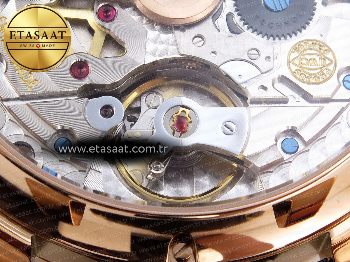 IWC PORTUGIESER PERPETUAL CALENDAR RG 5033  BLUE DIAL ON BLACK LEATHER STRAP A52610 - Görsel 19