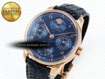 portugieser perpetual calendar rg 5033 apsf 11 best edition blue dial on black leather strap a52610 clone2
